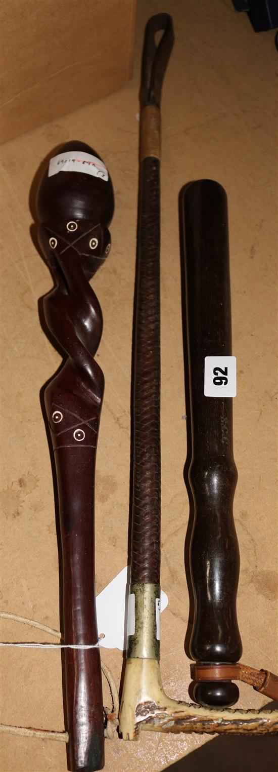 Truncheon, whip, knobkerrie